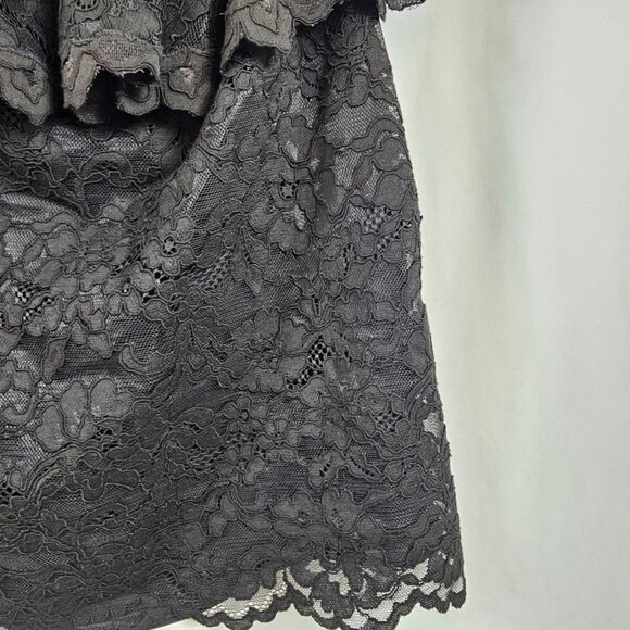 Rebecca Taylor Off Shoulder Lace top in Black - Size 8 - Picture 5 of 9